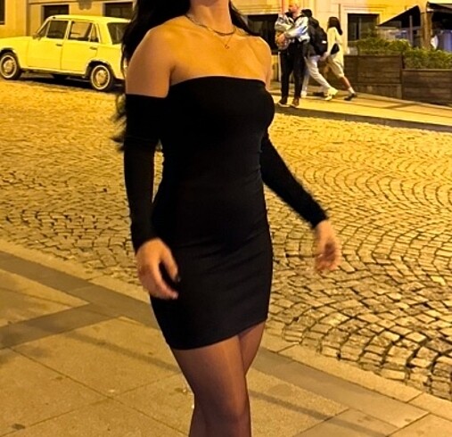 s Beden Siyah Kısa Elbis