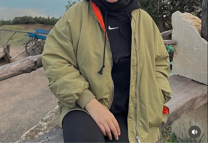 Zara bomber ceket haki