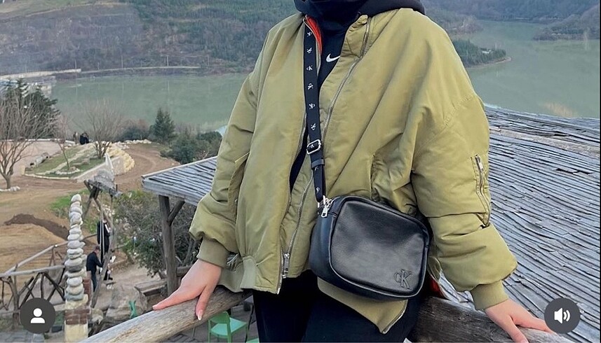 l Beden Zara bomber ceket haki