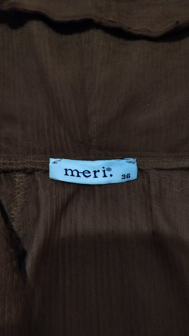 Kahverengi Kapüşonlu Uzun Kadın Ceket - Görsel 4