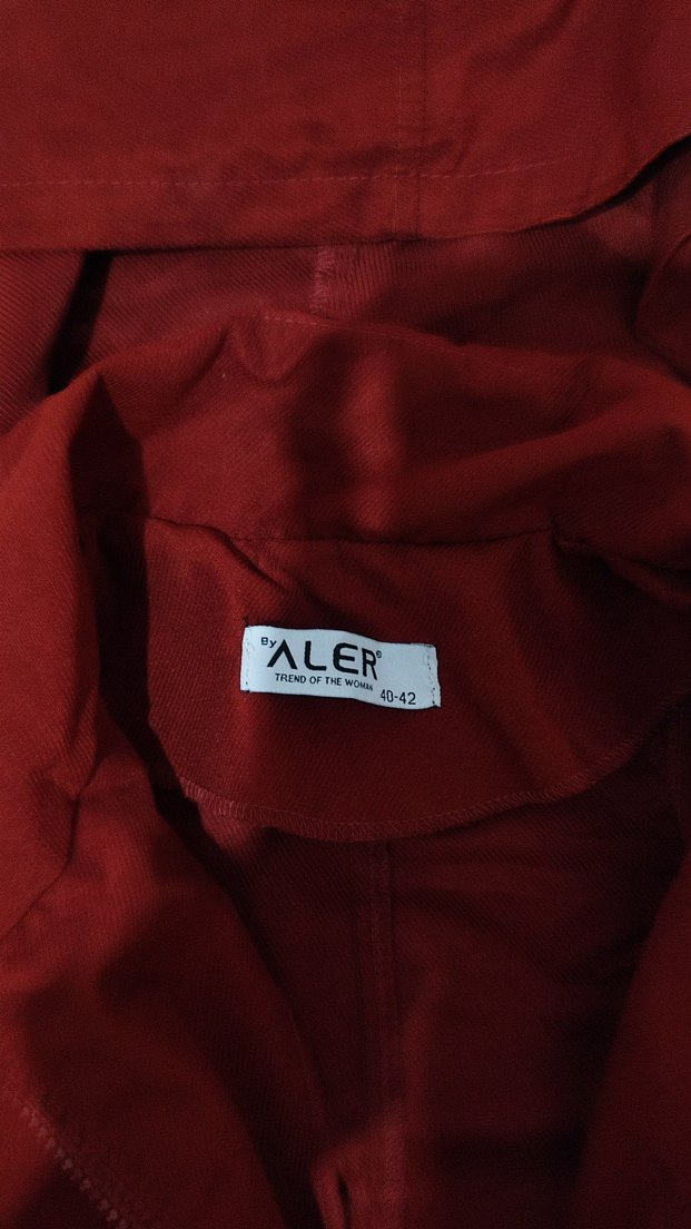 Bordo Kapüşonlu Uzun Kadın trençkot - Görsel 2