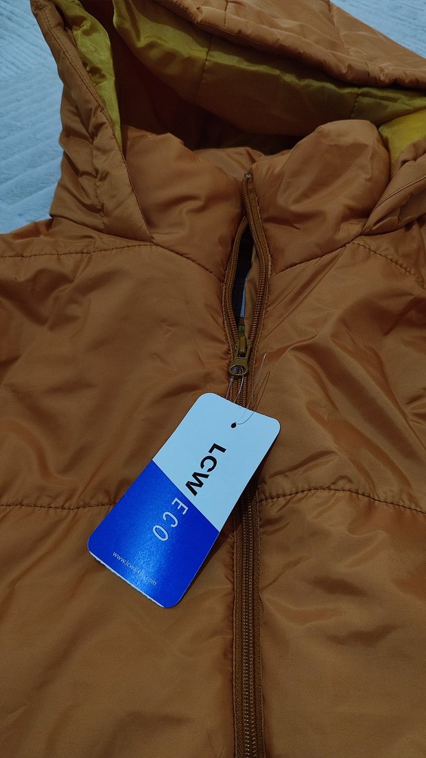 Kapüşonlu Kadın Kış Montu, oversize , sarı - Görsel 2