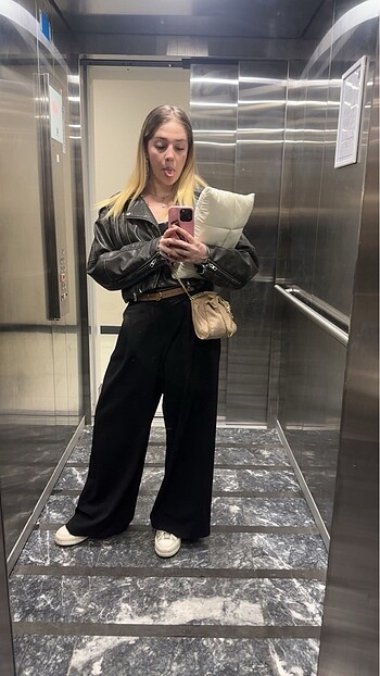 Zara zara pileli kumas pantolon