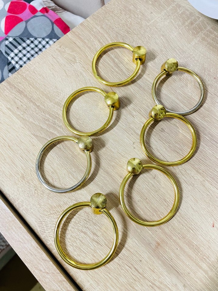 Parlak Altın Elbise Dolabı Kulpu - Görsel 3