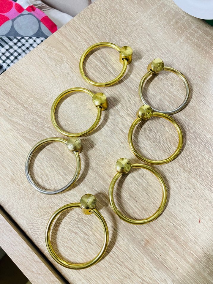 Parlak Altın Elbise Dolabı Kulpu - Görsel 4