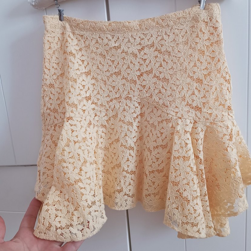 Sarı Mini Bohem Straplez Dantel kız çocuk  takım 10 yaş - Görsel 2