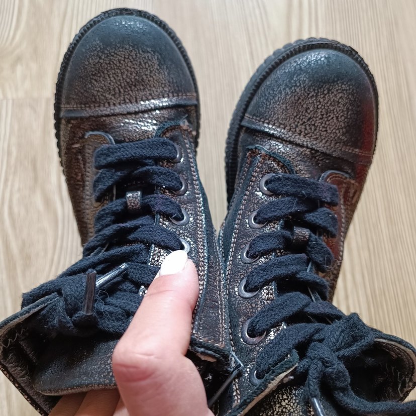 Kız çocuk  için siyah simli kışlık botlar - Görsel 2