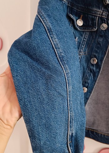 Düğmeli çocuk Mavi Denim Ceket - Görsel 7