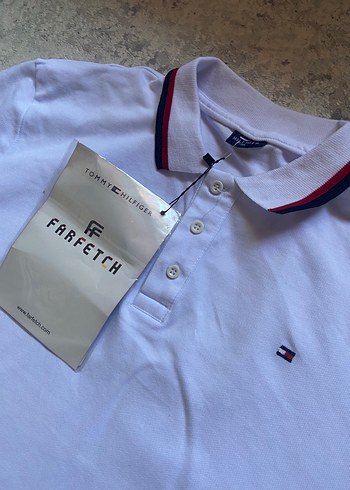 Tommy Hilfiger Beyaz Polo Yaka Erkek Tişört