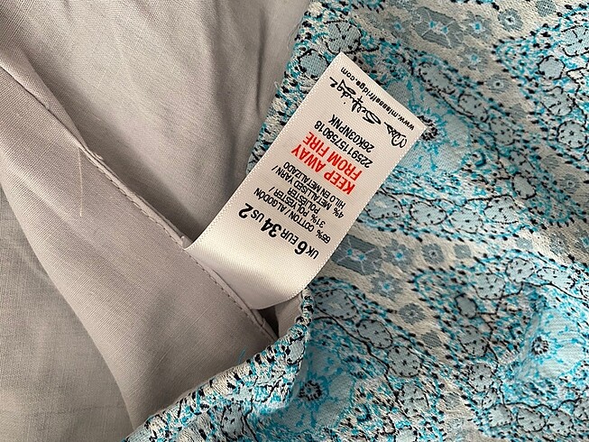 34 Beden Kalp yaka crop top