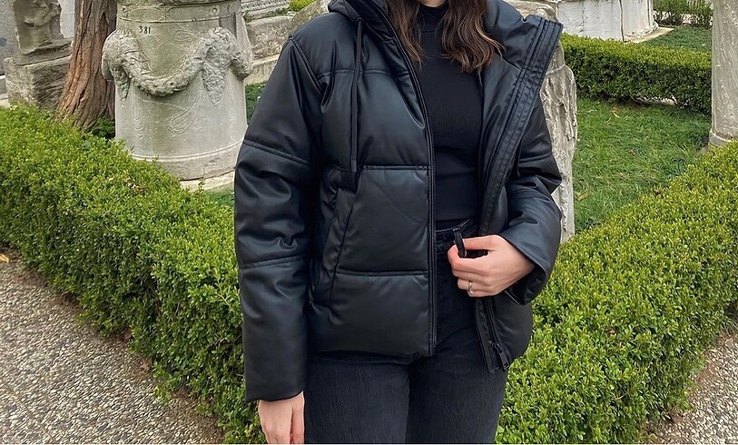Zara deri kadın mont