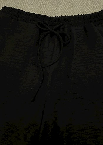 Siyah Keten Pantolon 40 - Görsel 2