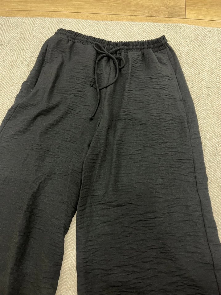 Siyah Keten Pantolon 40 - Görsel 5