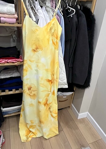Sarı Uzun Elbise - Görsel 2