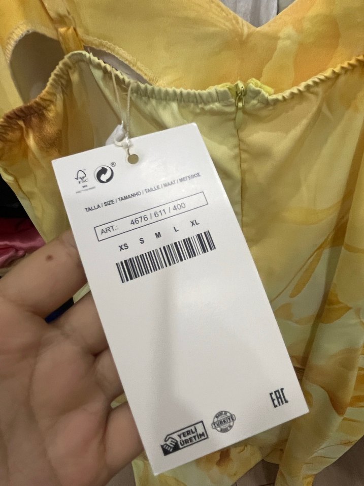 Sarı Uzun Elbise - Görsel 3