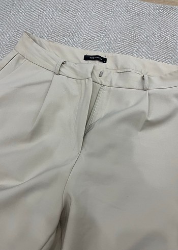 Bej Salaş Kadın Kumaş Pantolon - Görsel 3