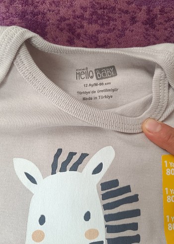 Uzun Kollu erkek Bebek Body etiketli - Görsel 4