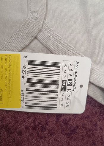 Uzun Kollu erkek Bebek Body etiketli - Görsel 2