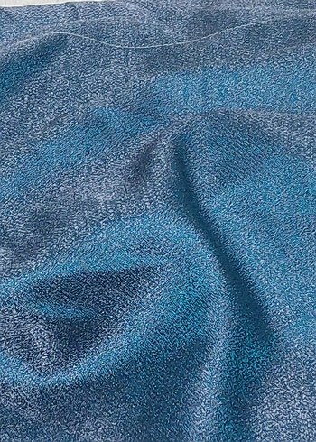 Modern Klasik Desenli Gri Mavi Perde - Görsel 2