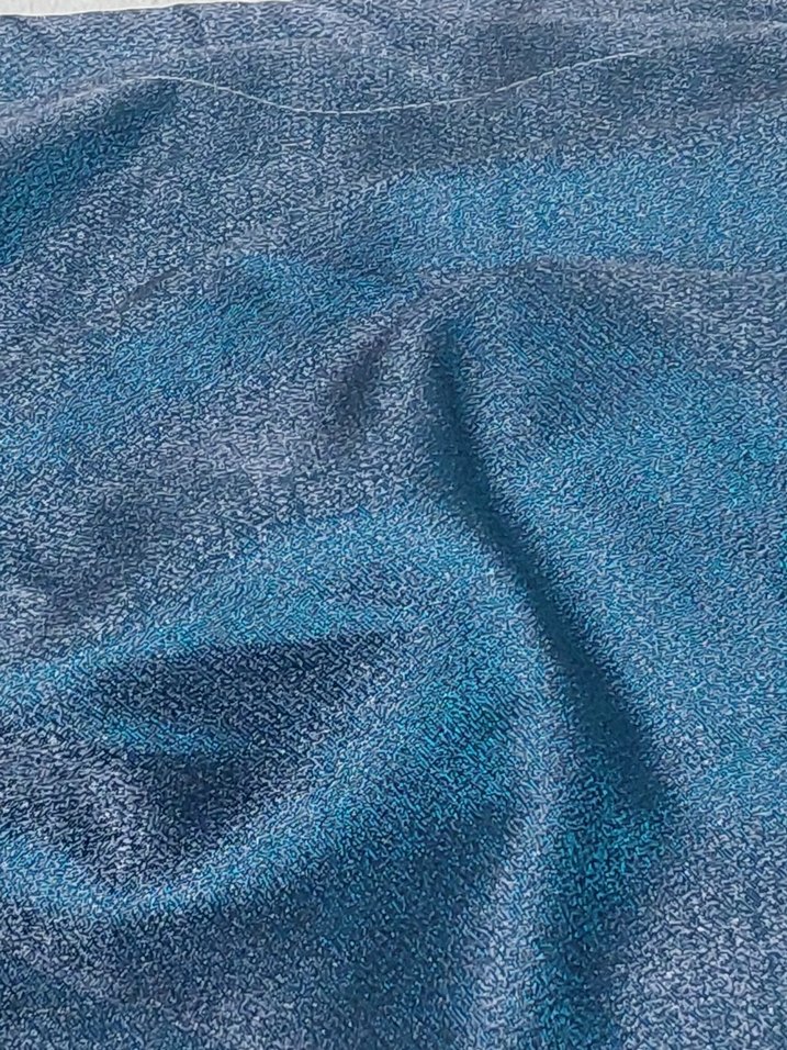 Modern Klasik Desenli Gri Mavi Perde - Görsel 2