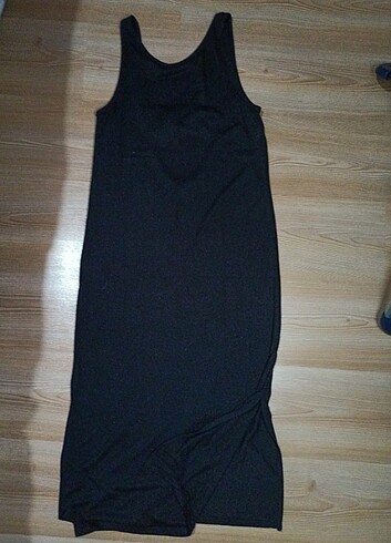Trendyol kadın siyah m/L Beden arkası çapraz kadın elbise uzun 