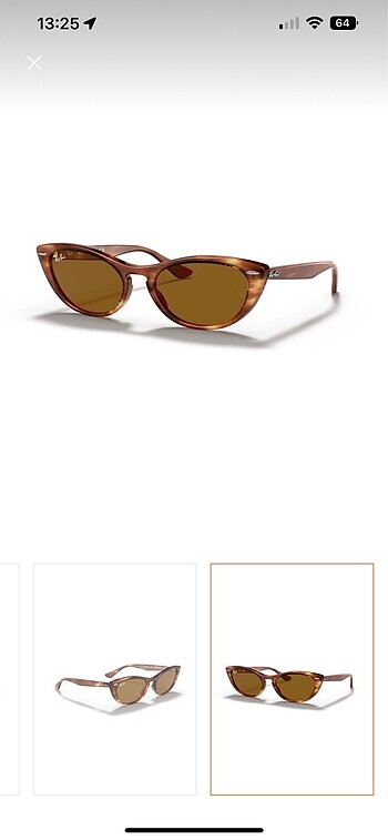  Beden Rayban Kahve Cat Eye Gözlük
