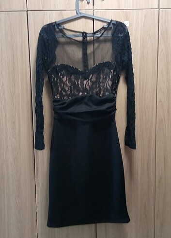 Abiye transparan vintage elbise 