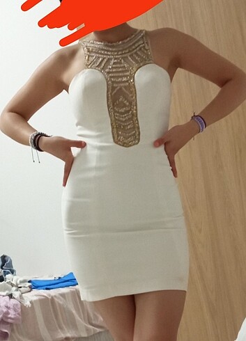 Beyaz abiye elbise