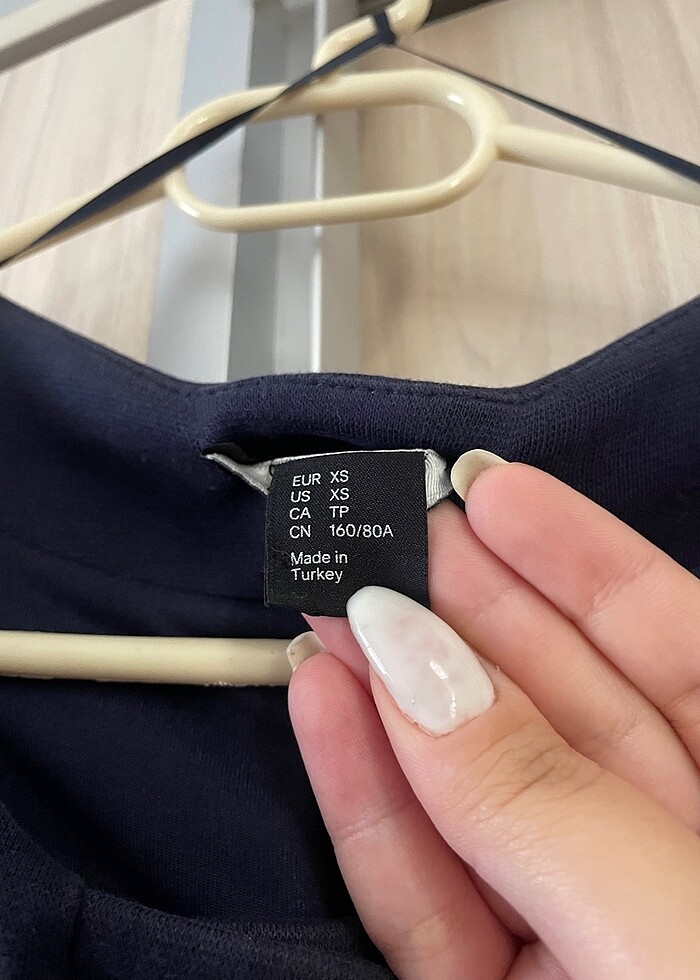 H&M lacivert vatkalı ceket - Görsel 2