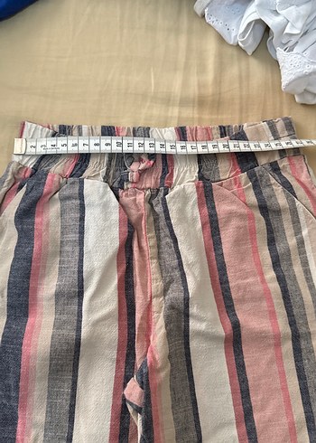 Çok Renkli Çizgili Pamuklu çocuk Pantolon - Görsel 3