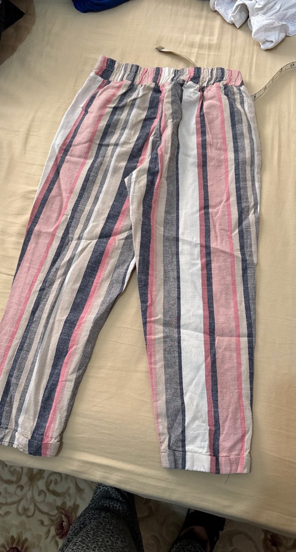 Çok Renkli Çizgili Pamuklu çocuk Pantolon - Görsel 4