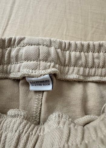 Bej erkek çocuk Keten Rahat Kesim Eşofman - Görsel 3