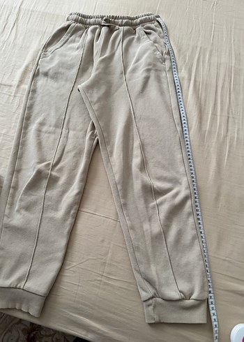 Bej erkek çocuk Keten Rahat Kesim Eşofman - Görsel 2