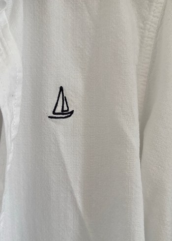 Düğmeli Beyaz Pamuklu Erkek Gömlek - Görsel 3