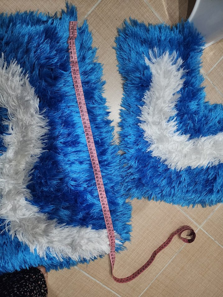 Mavi Batik Desenli Banyo Paspası Seti - Görsel 4