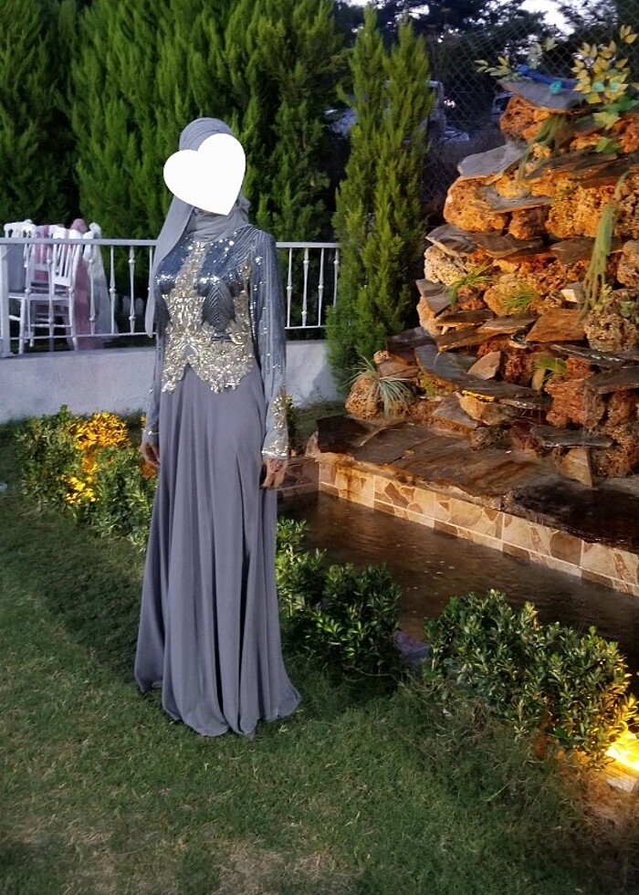 Abiye tesettür abiye 38 beden  - Görsel 2