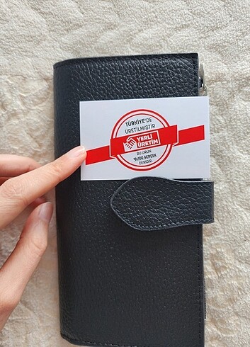 Sıfır hiç kullanılmamış 0 gerçek deri kadın cüzdanı siyah renkli - Görsel 11