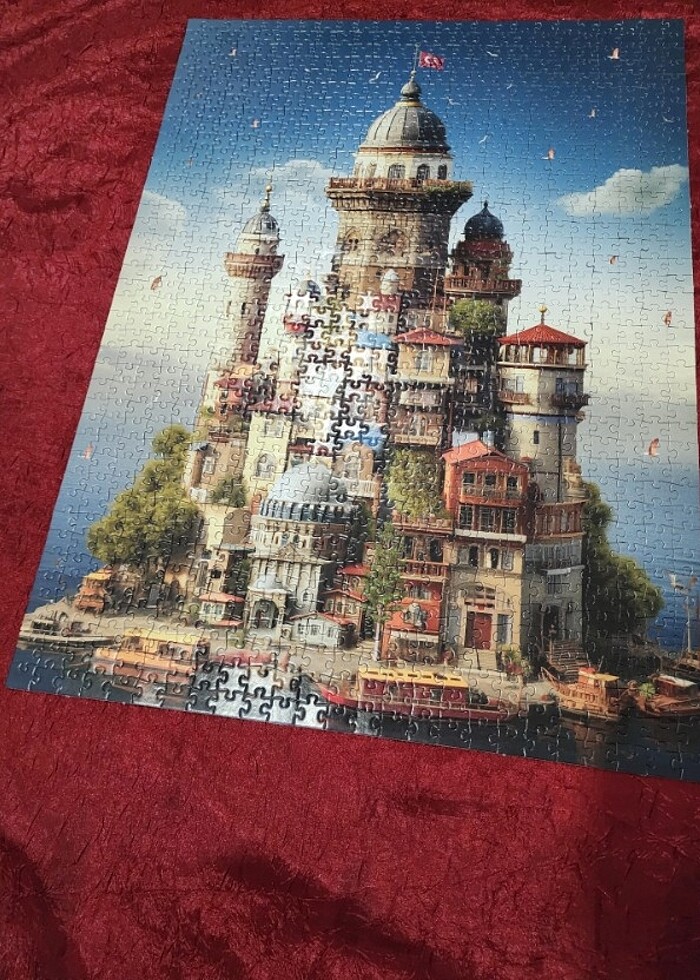 1000 parça puzzle hazır yapılmış - Görsel 3