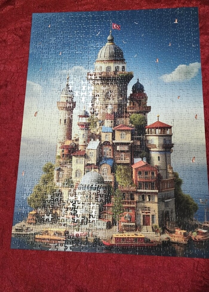 1000 parça puzzle hazır yapılmış - Görsel 4
