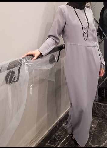 Tesettür tulum Gri renkli 36 beden - Görsel 3