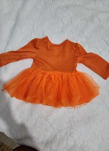 H&M kız bebek kostüm 3-6 ay turuncu - Görsel 5