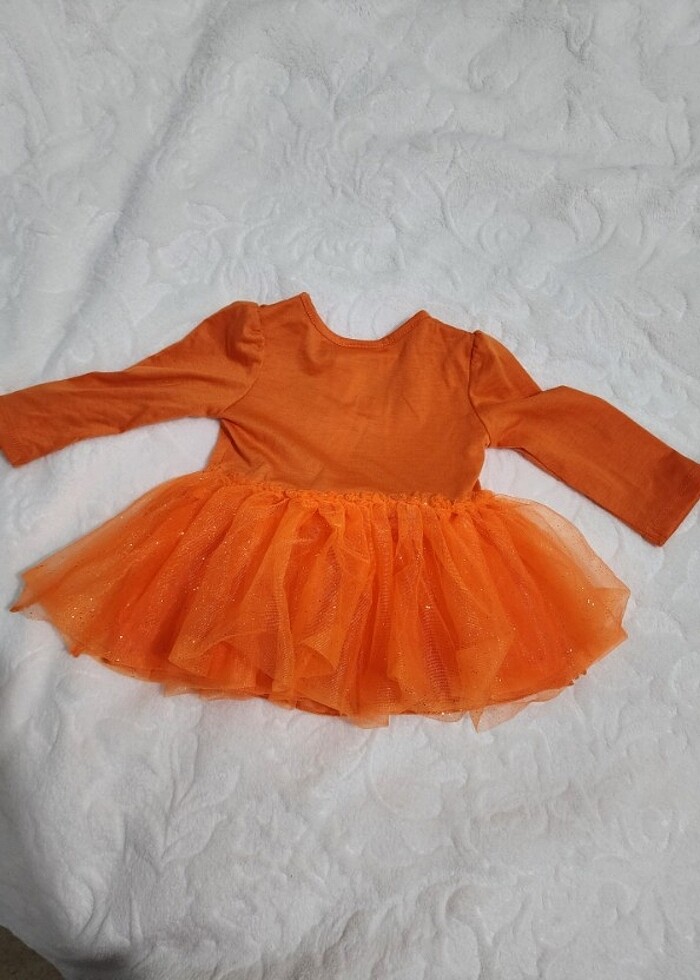 H&M kız bebek kostüm 3-6 ay turuncu - Görsel 4