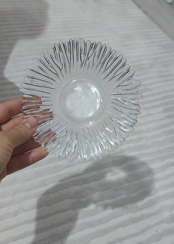 Vintage Şeffaf Cam Tabak 12li - Görsel 3