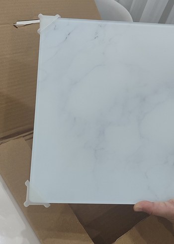 Mermer Desenli cam kesme tahtası - Görsel 4