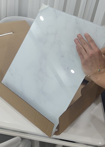 Mermer Desenli cam kesme tahtası - Görsel 3