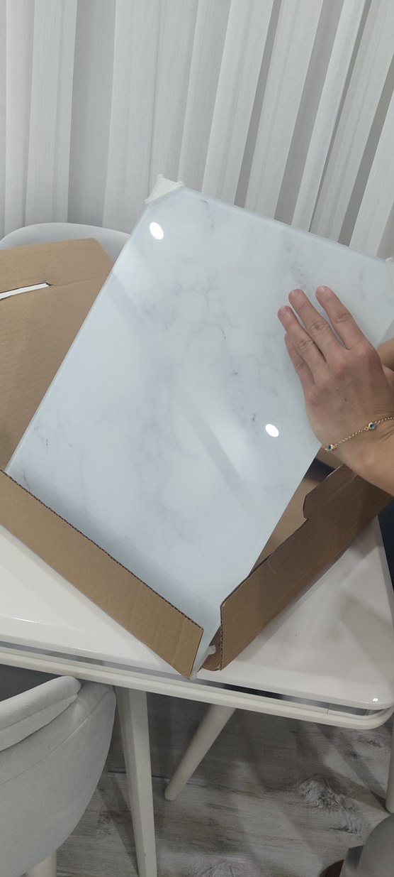 Mermer Desenli cam kesme tahtası - Görsel 3