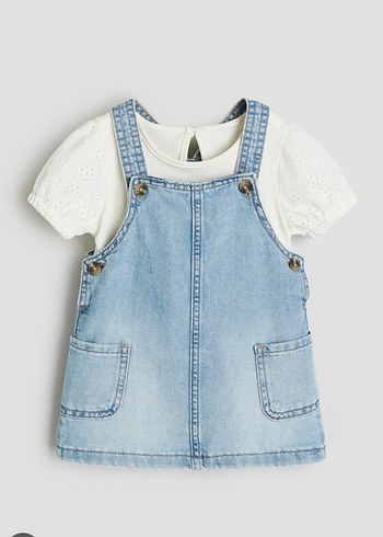12-18 ay H&M çocuk jean elbise