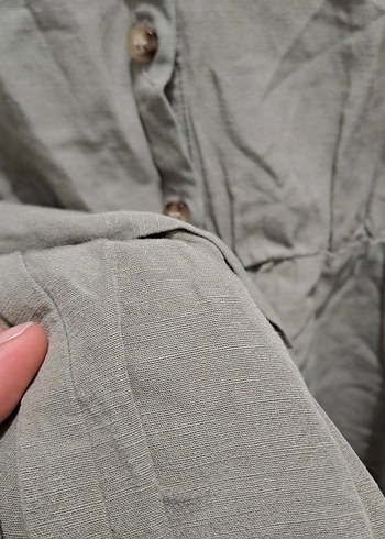 Mudo keten karışımlı tulum - Görsel 5