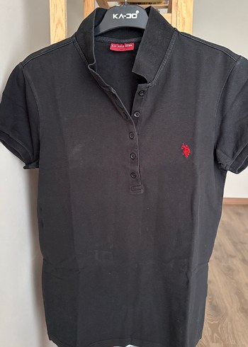 Siyah Kısa Kollu Kız Polo Tişört