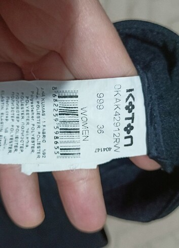 36 Beden siyah Renk Koton kumaş pantolon